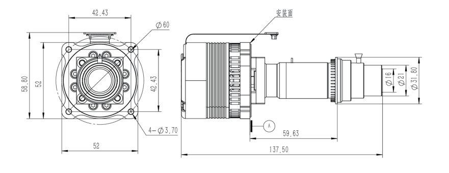 640×512 InSb同轴长寿命制冷探测器